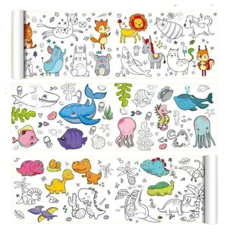Rouleau de papier de coloriage pour enfants
