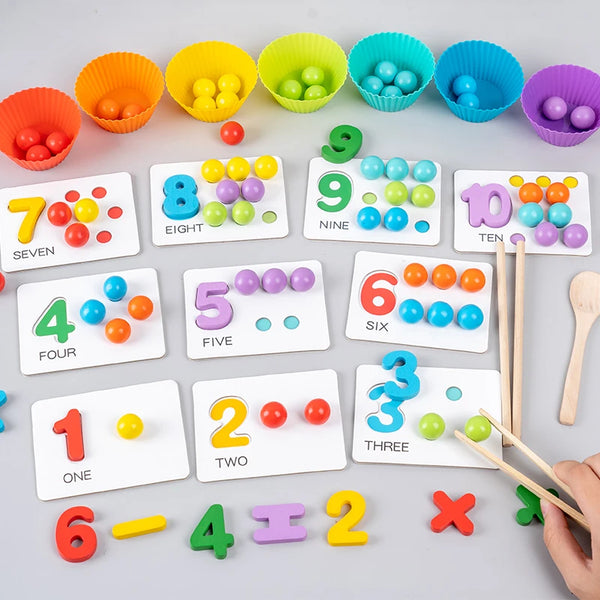Jeu Montessori de Numération – Perles de Comptage et Opérations