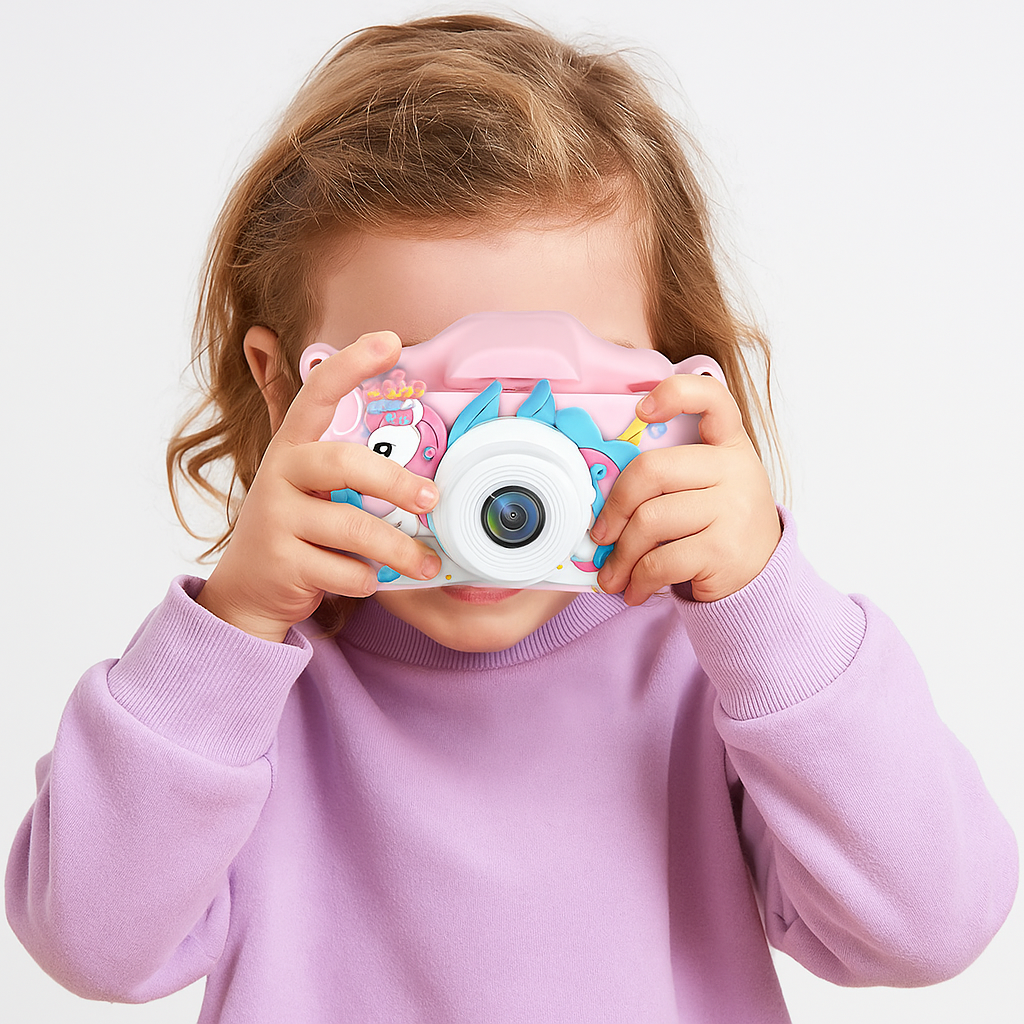 Caméra vidéo numérique pour enfants avec étuis en silicone