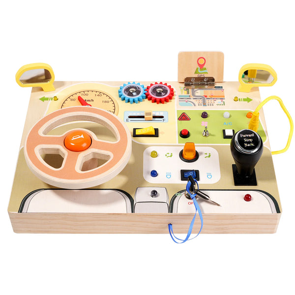Tableau de Conduite en Bois pour Enfants – Jeu Éducatif Interactif et Réaliste