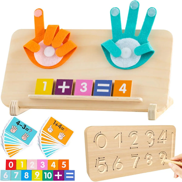 Jeu d’Apprentissage des Chiffres et des Opérations – Tableau Montessori en Bois