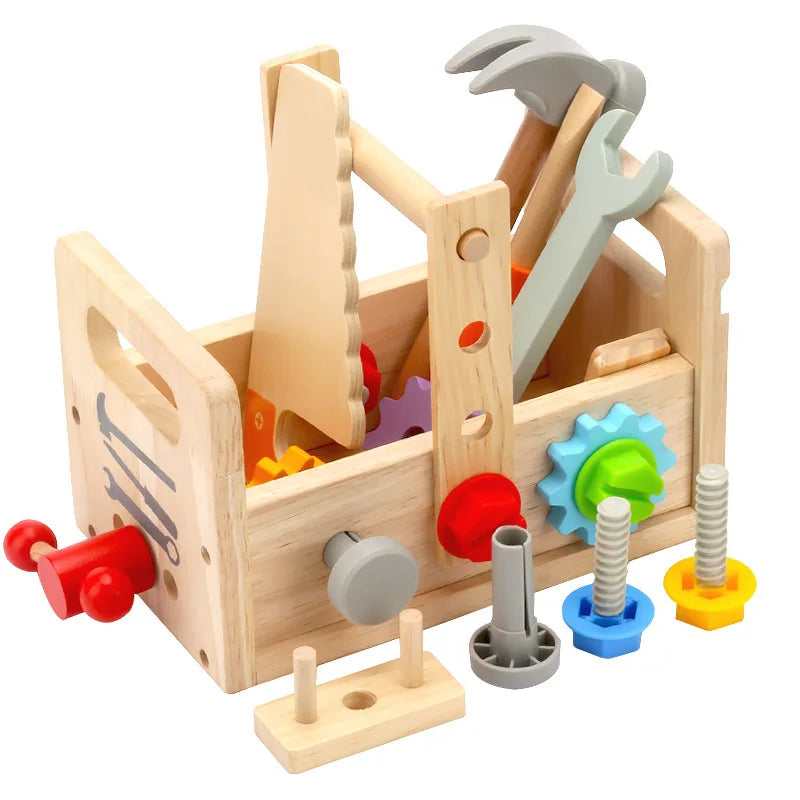 Banc de Bricolage en Bois Montessori – Jeu d’Outils Éducatif pour Enfants