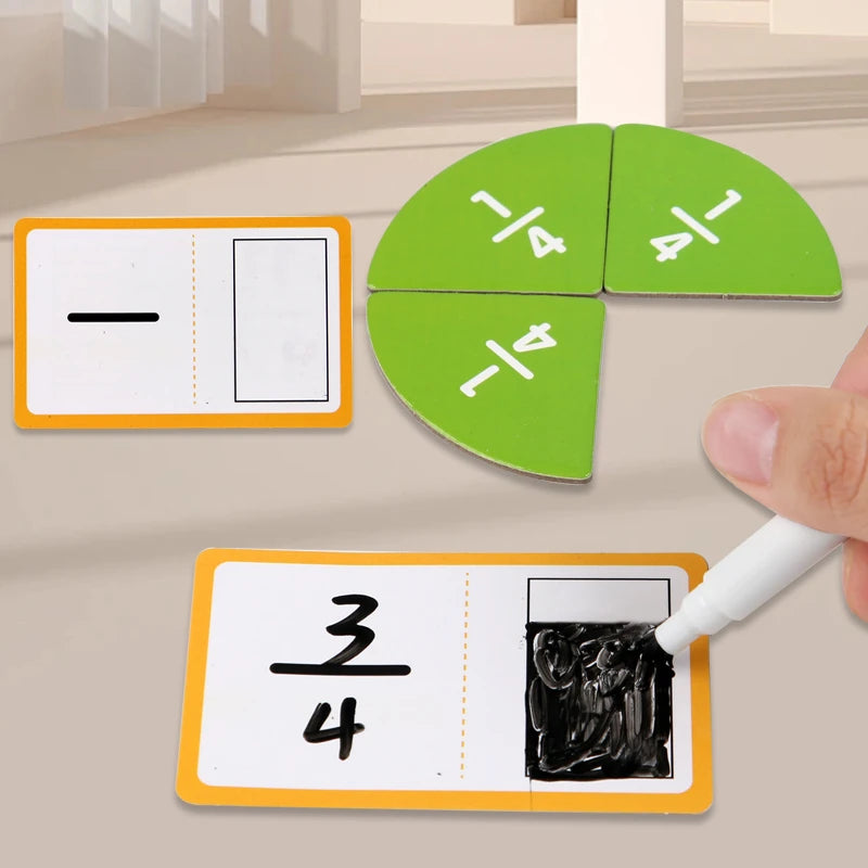 Kit Éducatif d’Apprentissage des Fractions – Jeu Montessori Mathématique