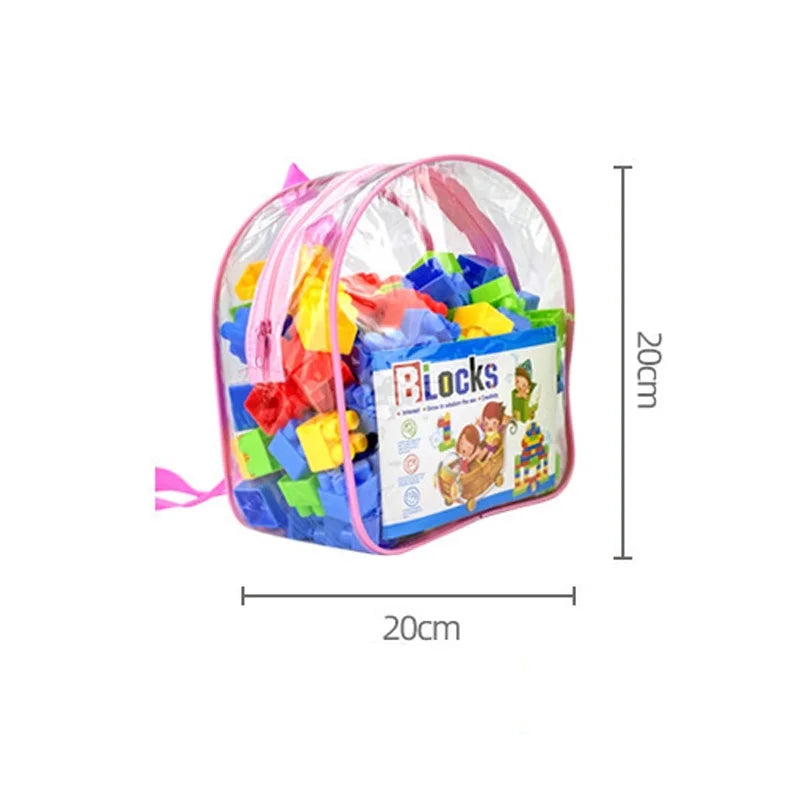 Jeu de Blocs de Construction Géants pour Enfants – 130 pièces colorées avec sac de rangement