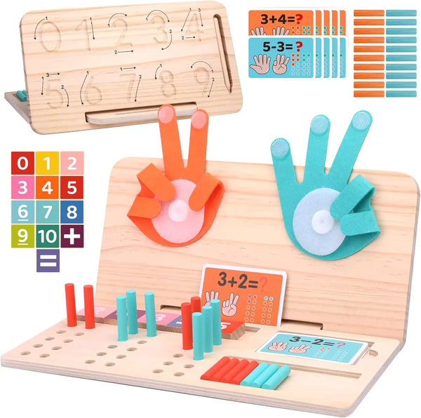 Jeu d’Apprentissage des Chiffres et des Opérations – Tableau Montessori en Bois