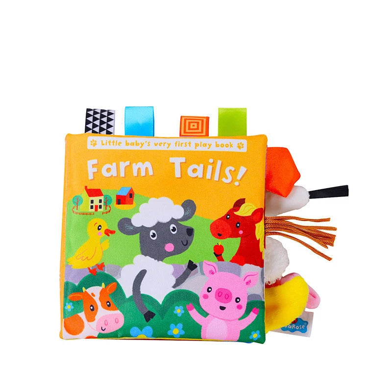 Livre en Tissu 3D pour Bébé – Éveil Sensoriel et Découverte des Animaux KIDZO
