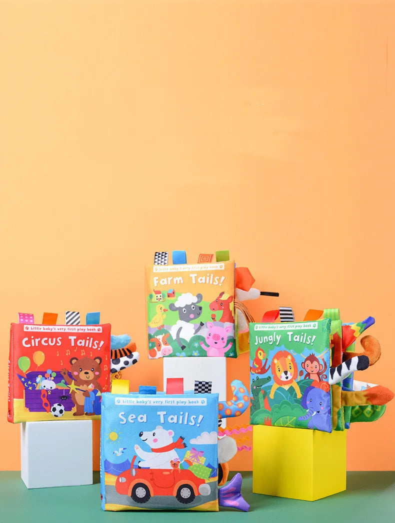 Livre en Tissu 3D pour Bébé – Éveil Sensoriel et Découverte des Animaux