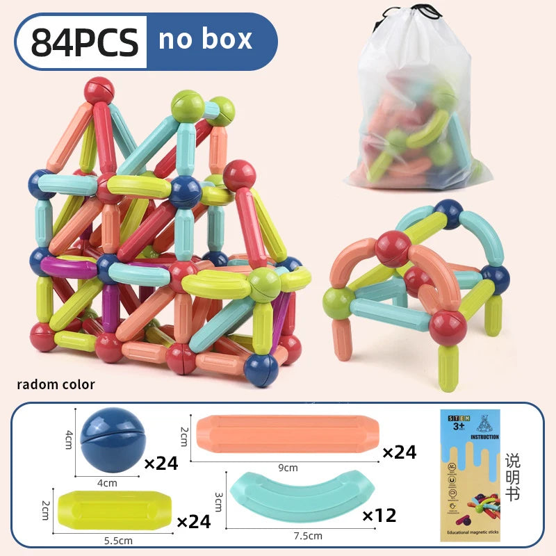 MagnetiBuild™ — Blocs de Construction Magnétiques Montessori (Set Éducatif Enfant)