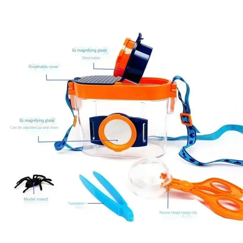 Bug Viewer Outdoor Insect Box Magnifier Observer Kit Insect Catcher Cage Kids Science Nature Exploration Tools Educational Toy
