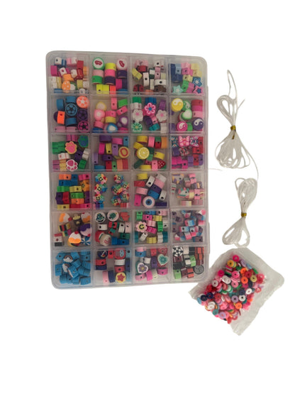 Ensemble de perles en argile polymère