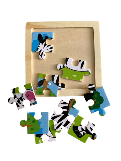 Puzzle en bois motifs rigolos