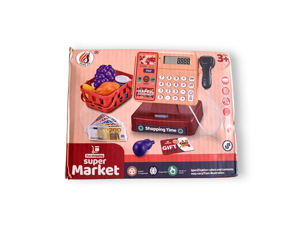 Caisse enregistreuse jouet avec scanner, sons et lumières