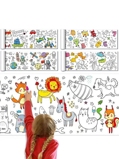 Rouleau de papier de coloriage pour enfants