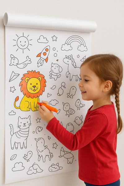 Rouleau de papier de coloriage pour enfants