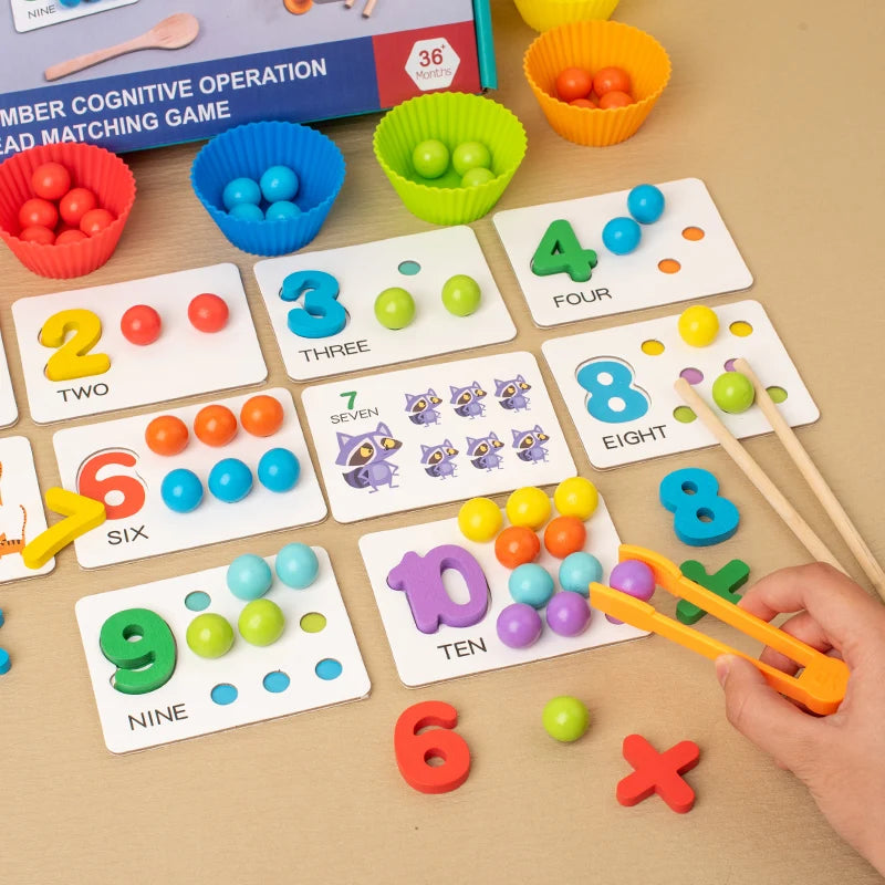 Jeu Montessori de Numération – Perles de Comptage et Opérations