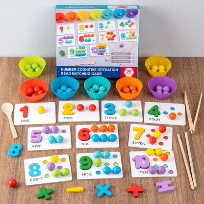 Jeu Montessori de Numération – Perles de Comptage et Opérations