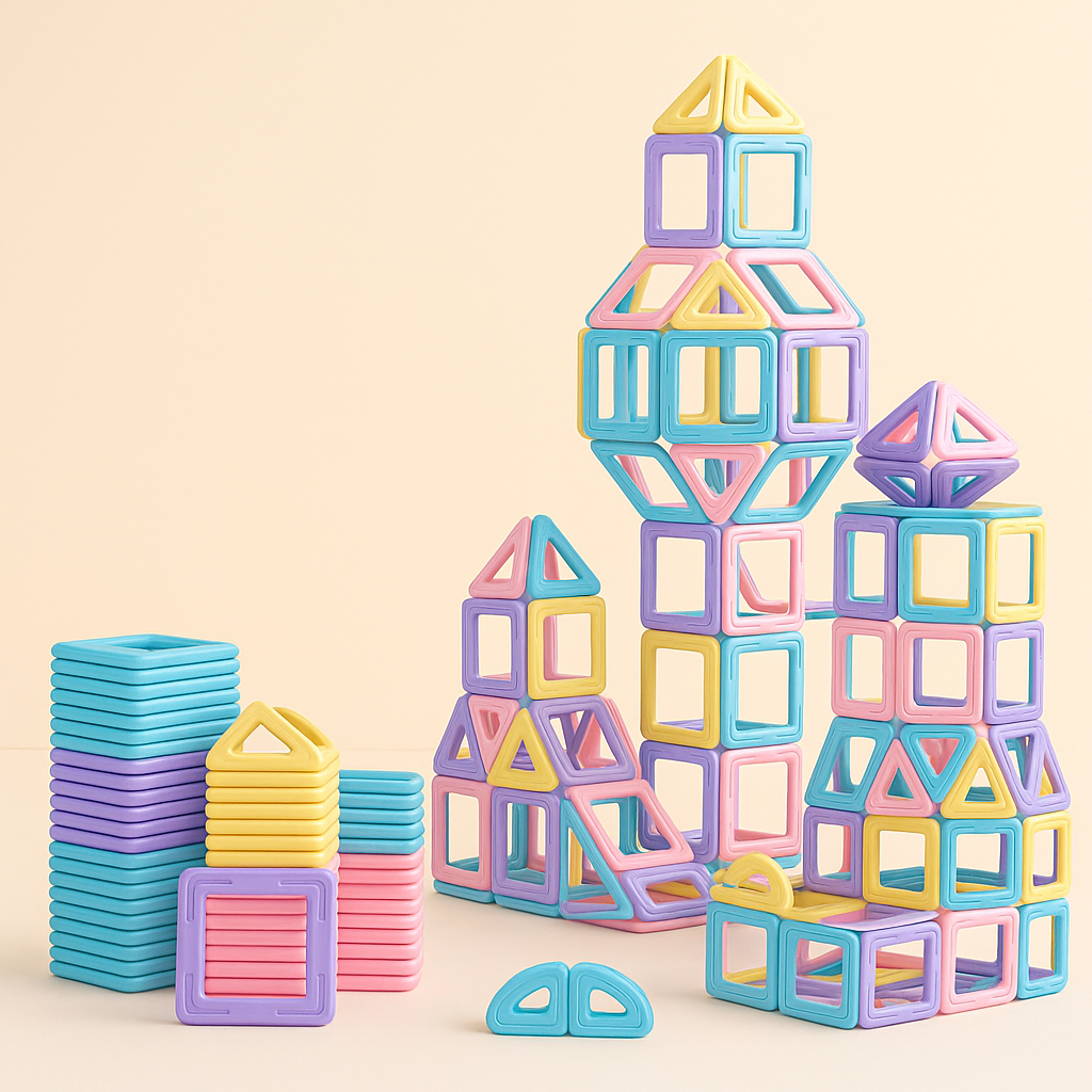 Set de blocs de construction magnétiques éducatif STEM