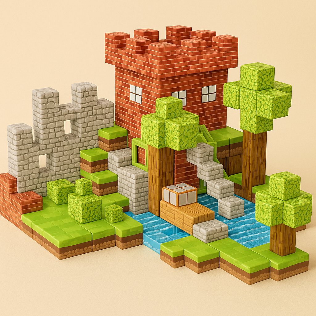 Magnetic Blocks Cubes – Jouet de construction sensoriel & éducatif