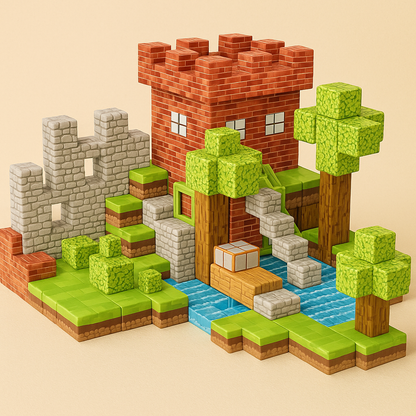 Magnetic Blocks Cubes – Jouet de construction sensoriel & éducatif