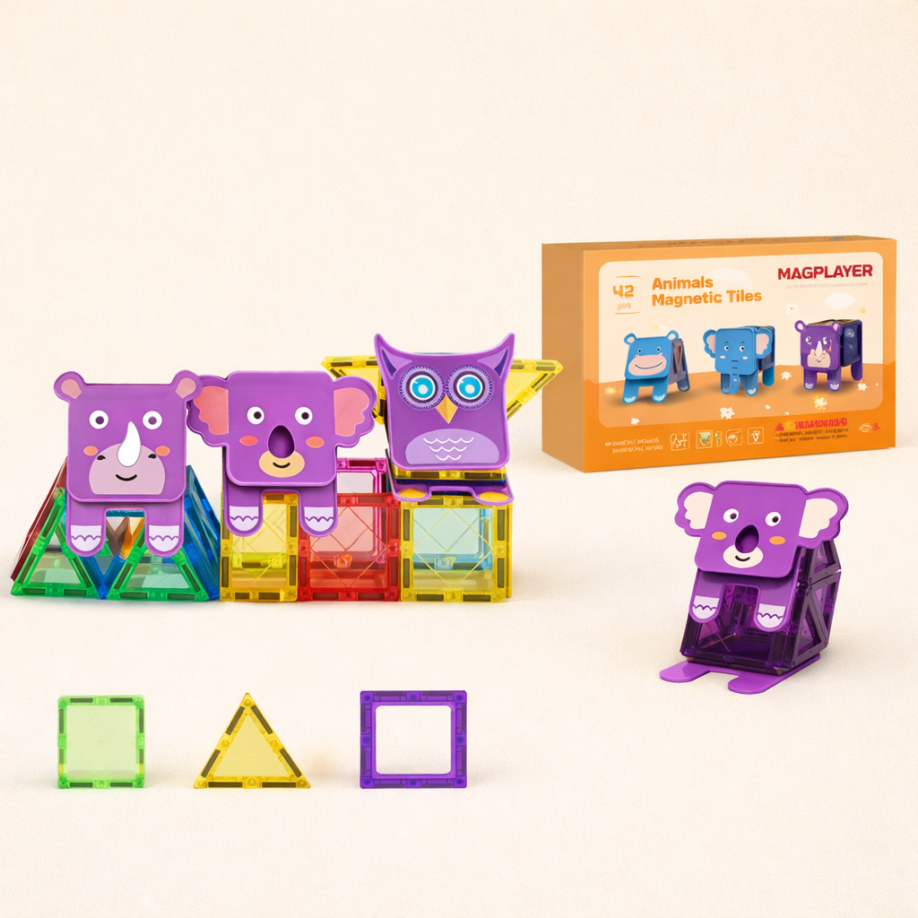 MagnetiBuild™ — Blocs de Construction Magnétiques Montessori (Set Éducatif Enfant)