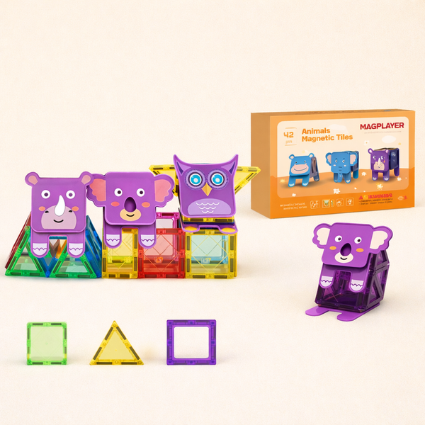Magplayer Magnetic Building Blocks Construction Set Game Magnet Tiles Children Montessori Educational Toys For Kid Boy Girl Gift (Copy)