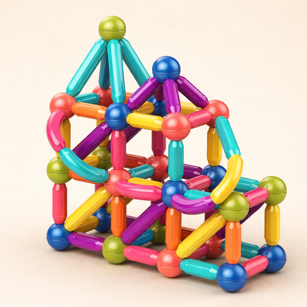 MagnetiBuild™ — Blocs de Construction Magnétiques Montessori (Set Éducatif Enfant)