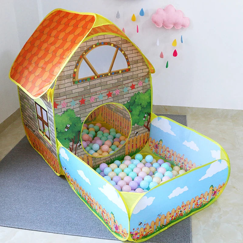 Tente de Jeu Pop-Up avec Tunnel et Piscine à Balles