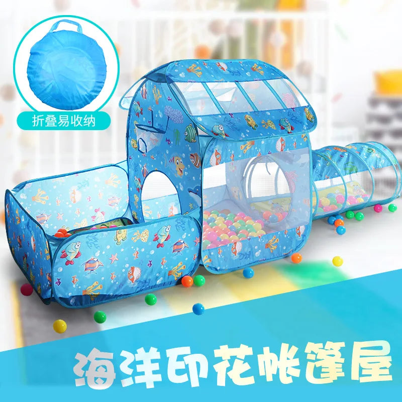 Tente de Jeu Pop-Up avec Tunnel et Piscine à Balles