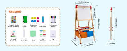 Tableau Éducatif Multifonction – Chevalet de Dessin et Lettres Magnétiques pour Enfants