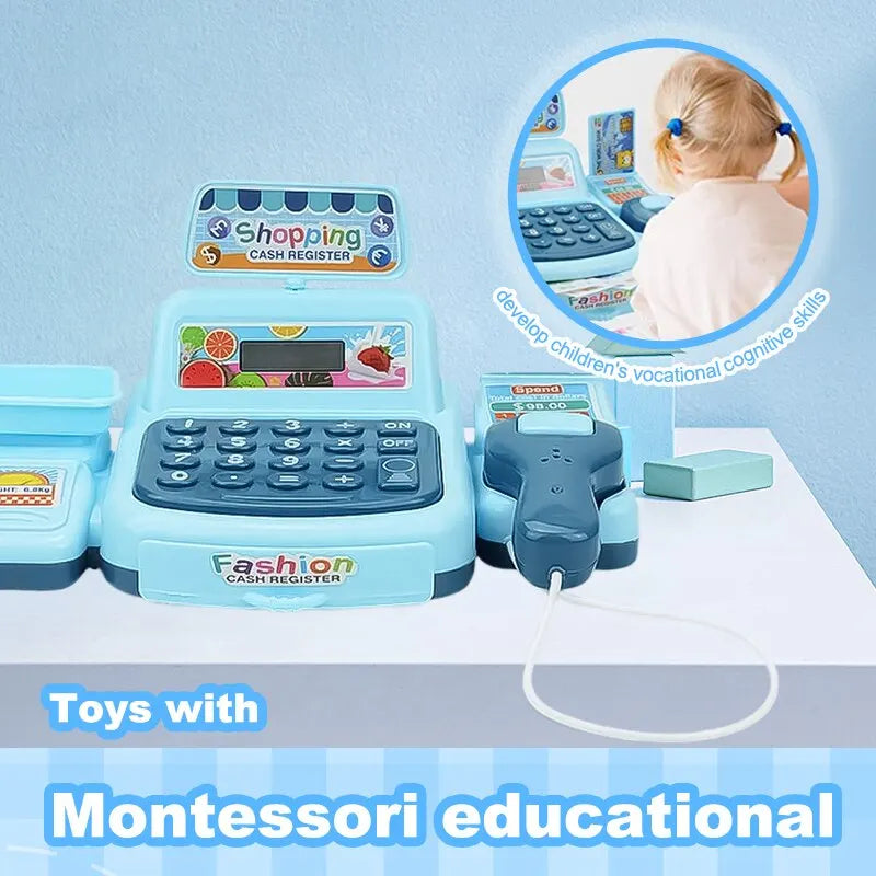 Caisse Enregistreuse Électronique pour Enfants – Jeu de Supermarché Interactif avec Sons et Lumières KIDZO