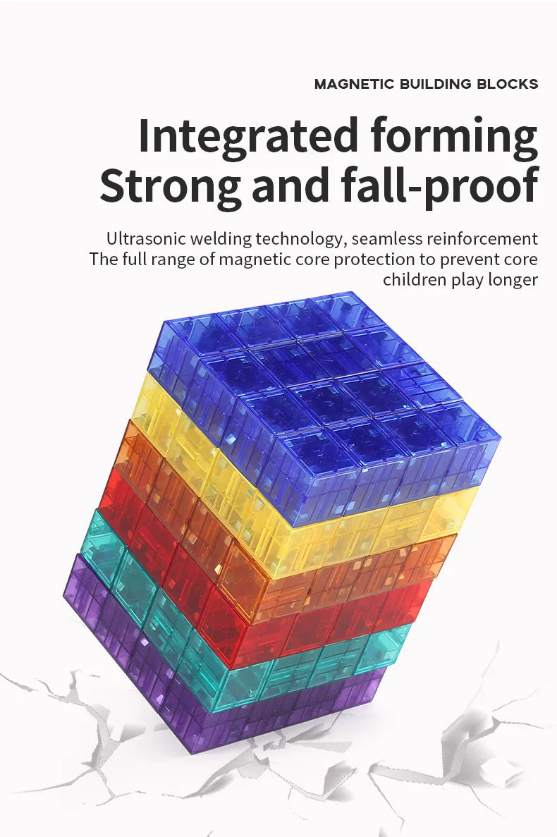 Transparent Magnetic Cubes – Set de blocs de construction magnétiques KIDZO