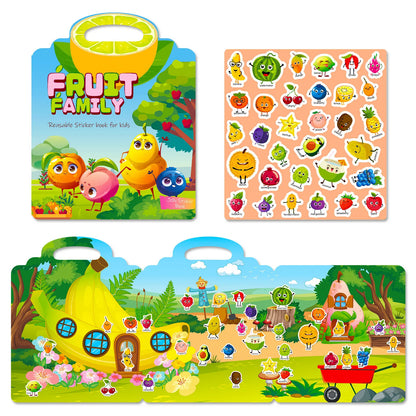 Hot New Children Scene Stickers DIY Hand-on Puzzle Sticker Books Reusable Cartoon Animal Learning Cognition Toys for Kids Gift