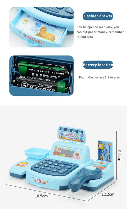 Caisse Enregistreuse Électronique pour Enfants – Jeu de Supermarché Interactif avec Sons et Lumières KIDZO