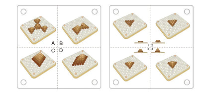 Jeu de Motricité Fine Montessori – Plateau en Bois avec Billes Colorées