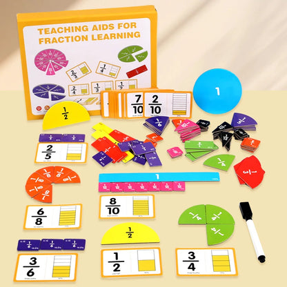 Kit Éducatif d’Apprentissage des Fractions – Jeu Montessori Mathématique