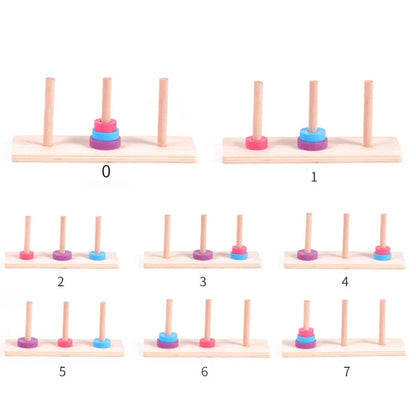 Tour Arc-en-Ciel et Formes Géométriques en Bois – Jouet Éducatif Montessori