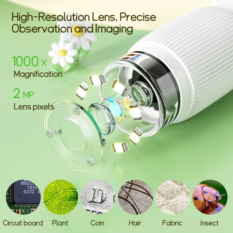 Microscope Électronique pour Enfants RIVGOT – Exploration Naturelle Interactive KIDZO
