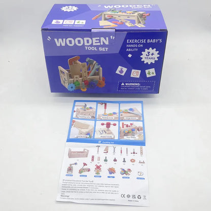 Banc de Bricolage en Bois Montessori – Jeu d’Outils Éducatif pour Enfants