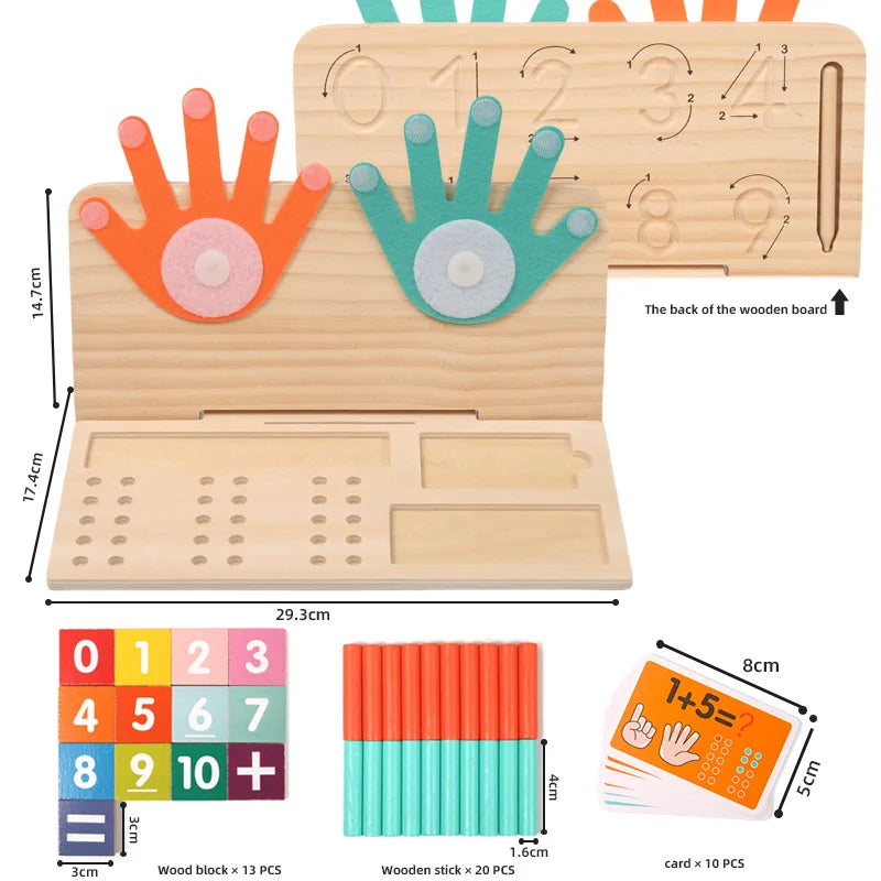 Jeu d’Apprentissage des Chiffres et des Opérations – Tableau Montessori en Bois
