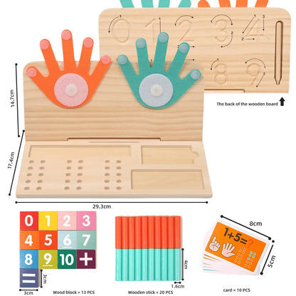 Jeu d’Apprentissage des Chiffres et des Opérations – Tableau Montessori en Bois