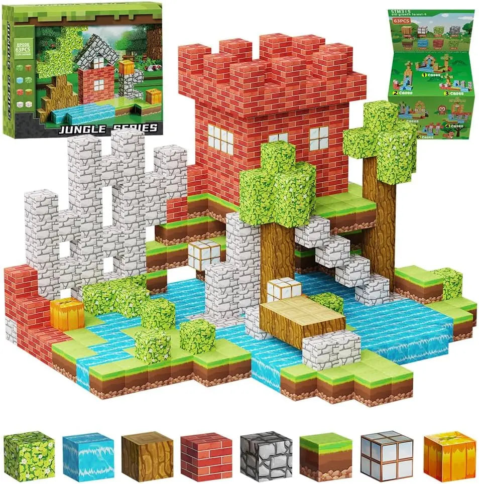 Magnetic Blocks Cubes – Jouet de construction sensoriel & éducatif