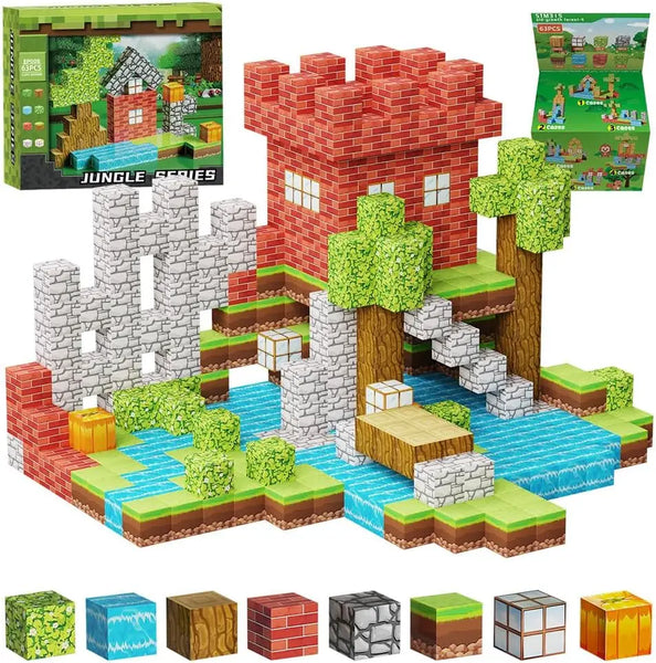 Magnetic Blocks Cubes – Jouet de construction sensoriel & éducatif