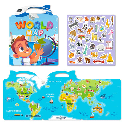Hot New Children Scene Stickers DIY Hand-on Puzzle Sticker Books Reusable Cartoon Animal Learning Cognition Toys for Kids Gift