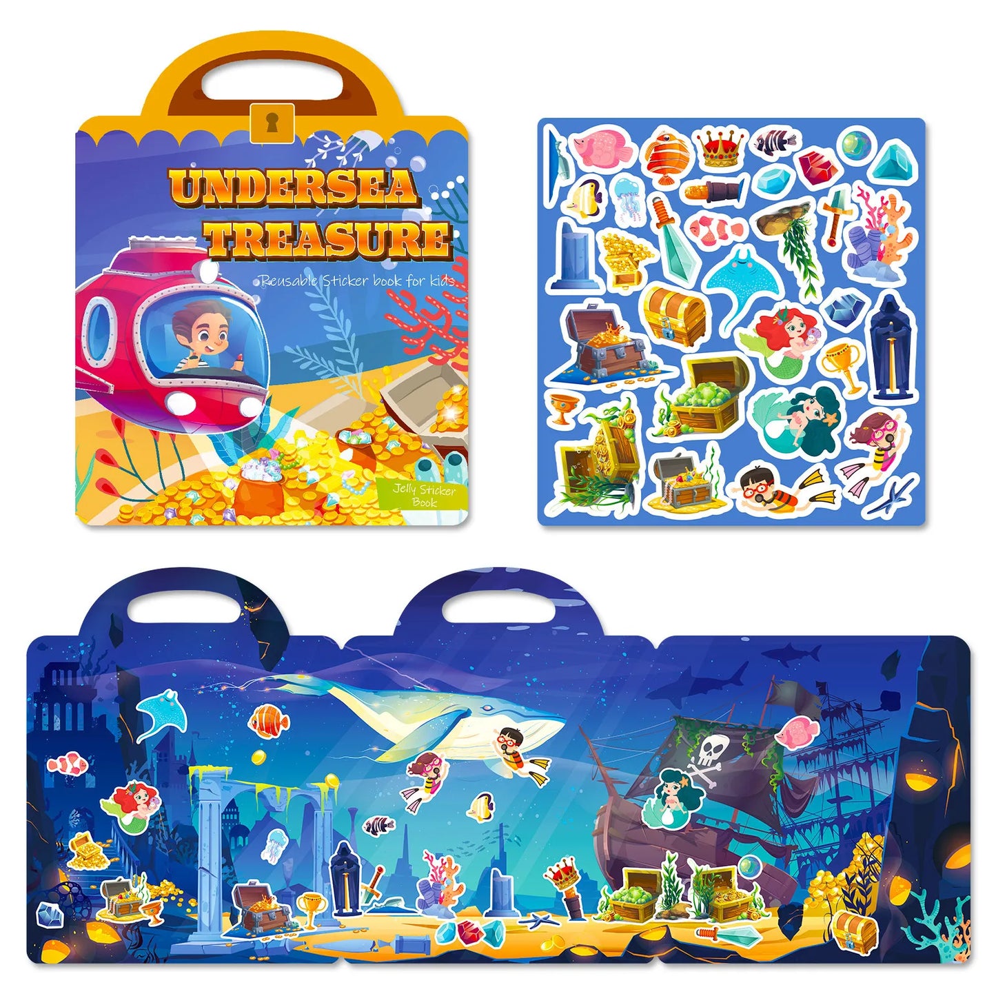 Hot New Children Scene Stickers DIY Hand-on Puzzle Sticker Books Reusable Cartoon Animal Learning Cognition Toys for Kids Gift