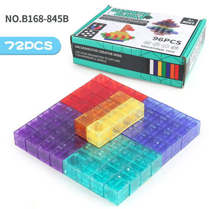 Transparent Magnetic Cubes – Set de blocs de construction magnétiques