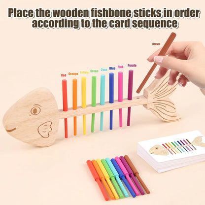 Jeu Éducatif Montessori “Poisson à Colorier” – Tri des Couleurs et Motricité Fine