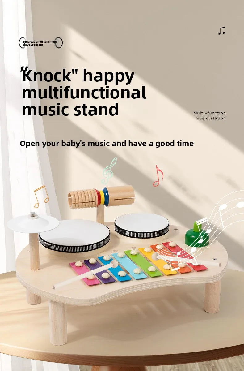 Instrument de Musique en Bois Arc-en-Ciel – Table Musicale Éducative pour Enfants
