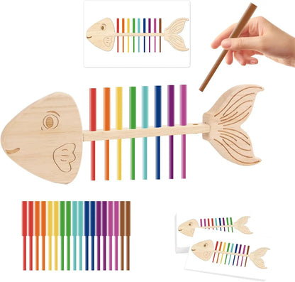 Jeu Éducatif Montessori “Poisson à Colorier” – Tri des Couleurs et Motricité Fine