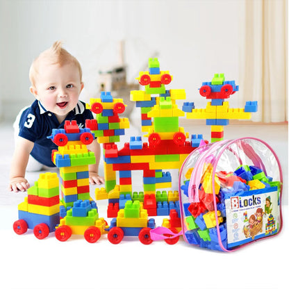 Jeu de Blocs de Construction Géants pour Enfants – 130 pièces colorées avec sac de rangement