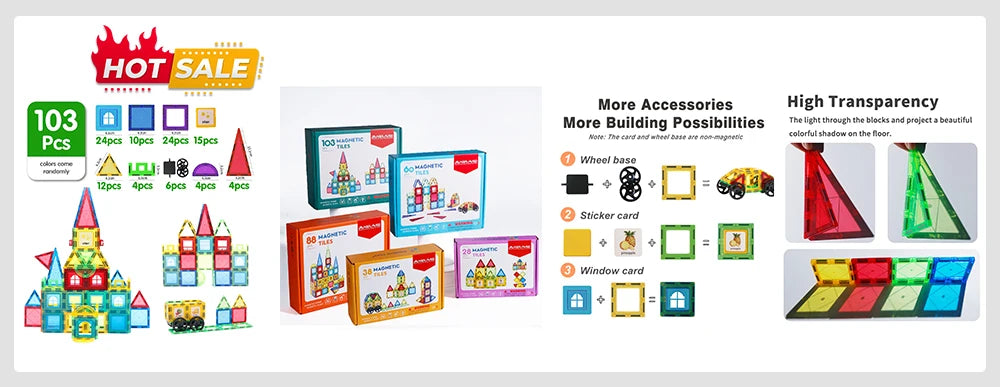 MagnetiTiles™ — Blocs Magnétiques 3D Engineering pour Enfants KIDZO